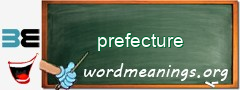 WordMeaning blackboard for prefecture